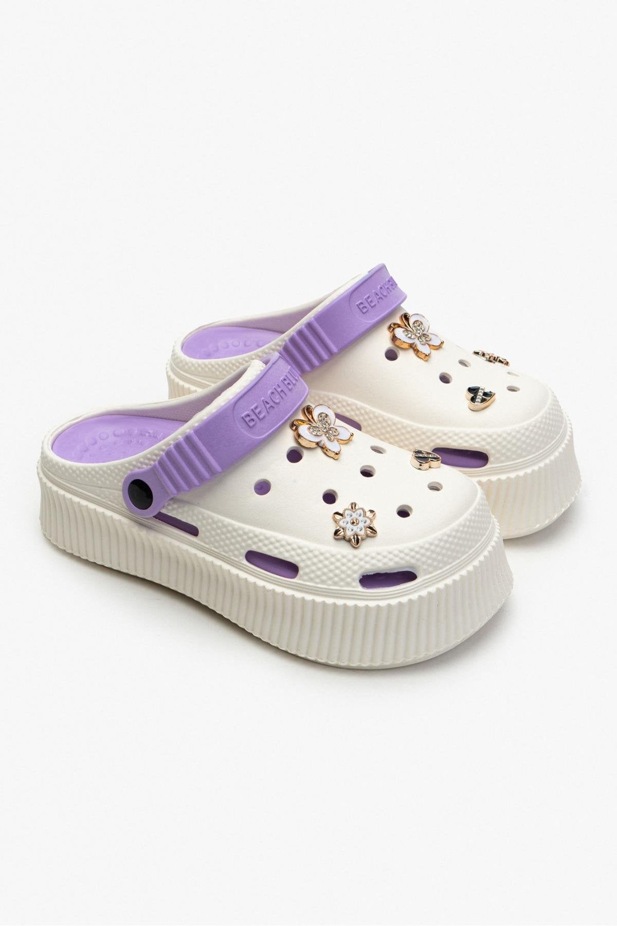 Clogs Vanilla & Purple