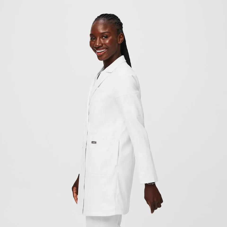 Optic White Double Breasted - Lab Coat