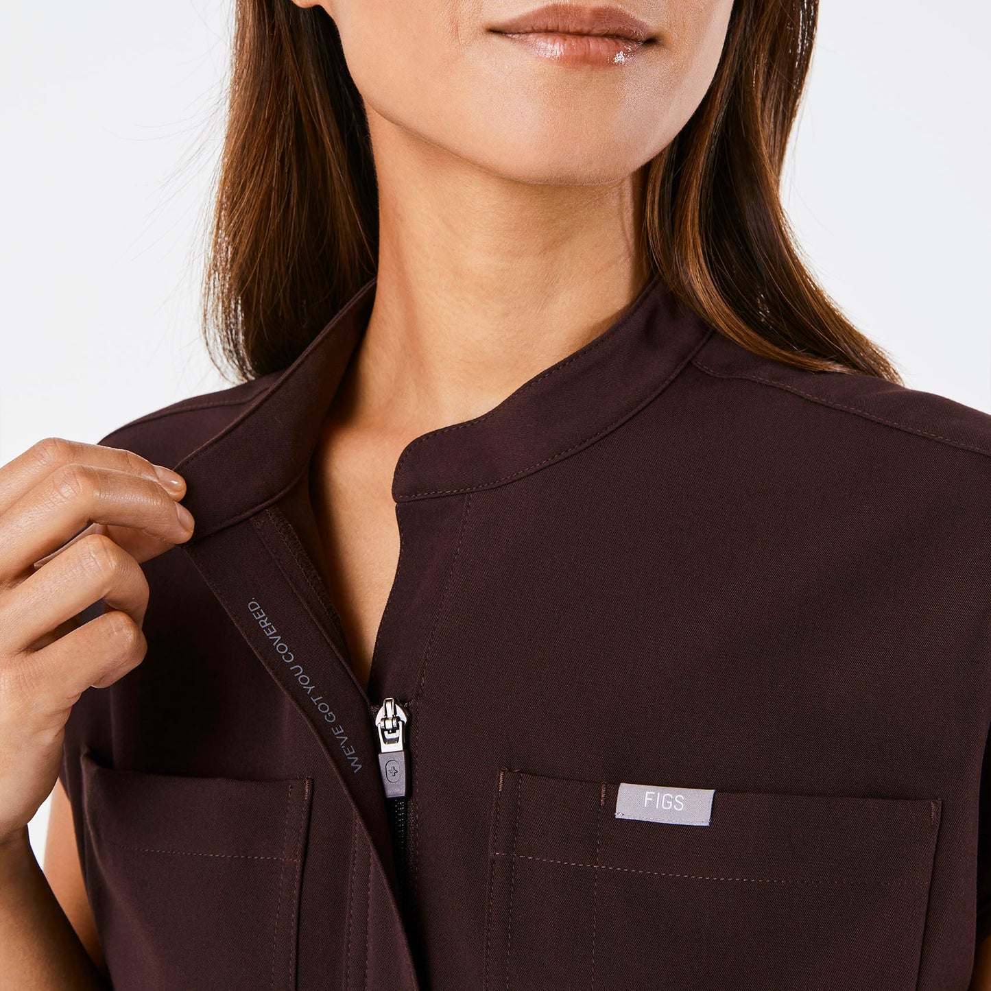 Figs Espresso Rafaela Cargo ScrubJumpsuit