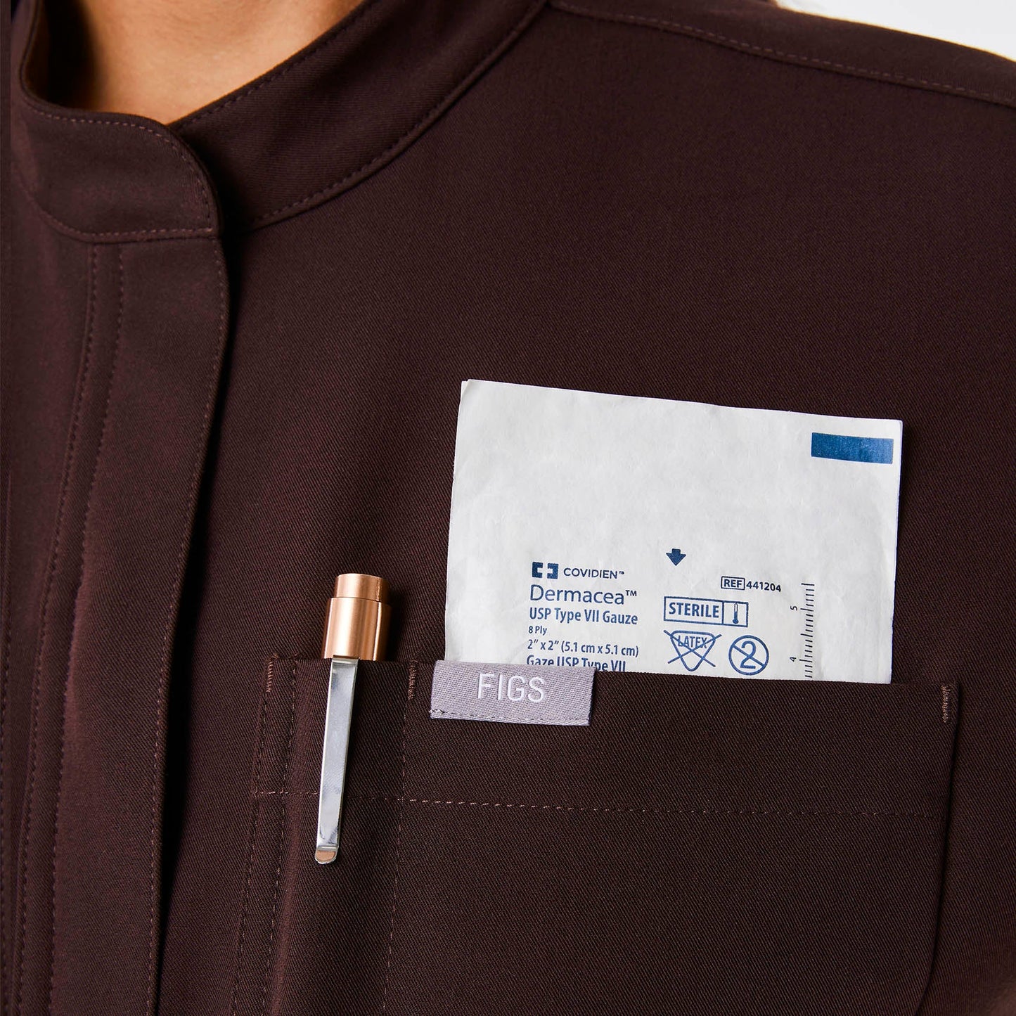 Figs Espresso Rafaela Cargo ScrubJumpsuit