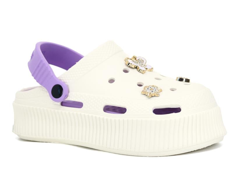 Clogs Vanilla & Purple