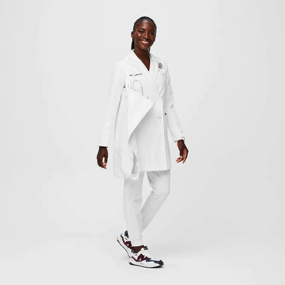 Optic White Double Breasted - Lab Coat