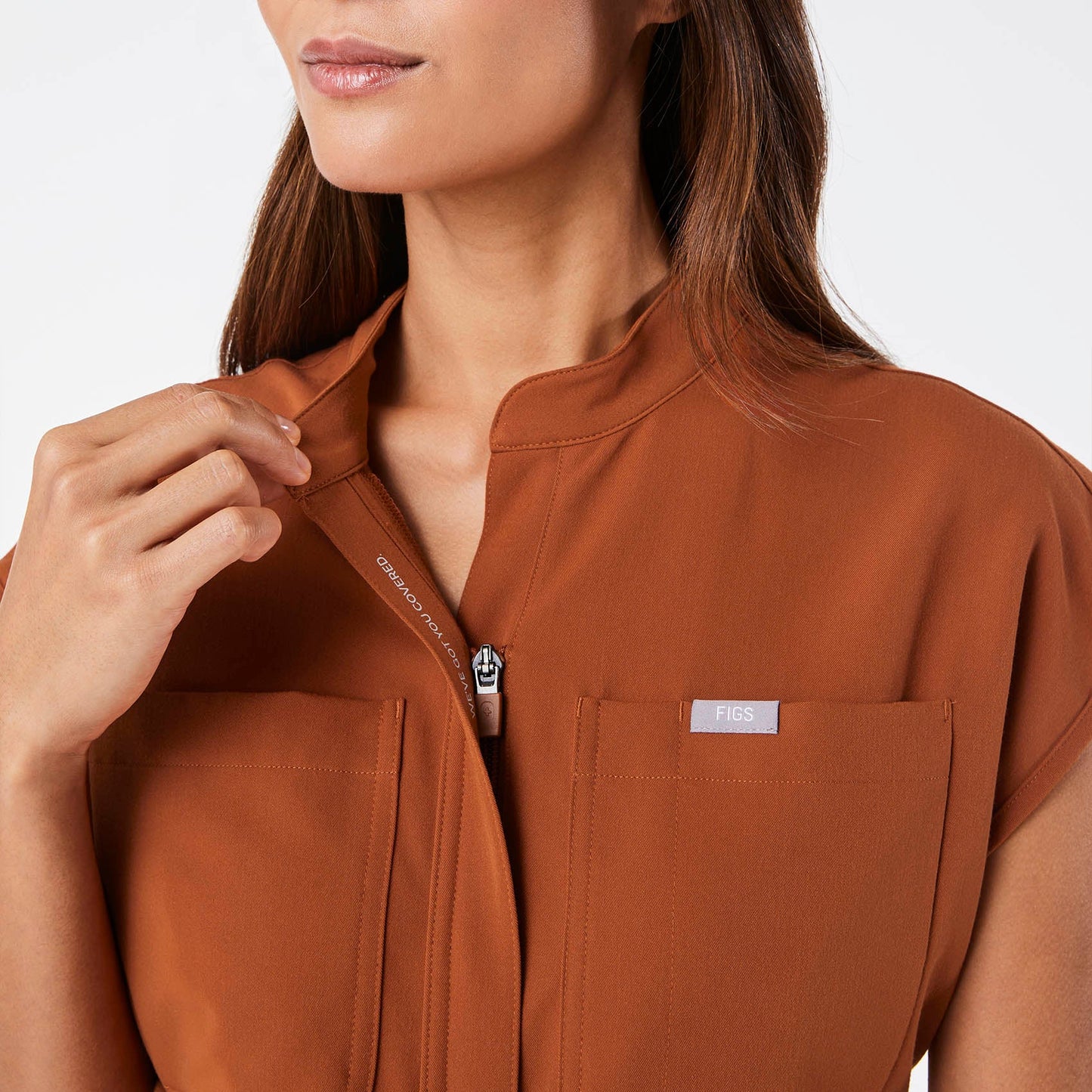 Figs Dirty Chai Rafaela Cargo Jumpsuit