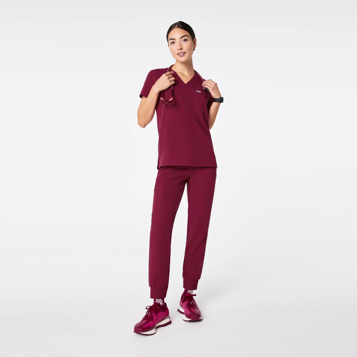 Catarina High Waisted Deep Cranberry