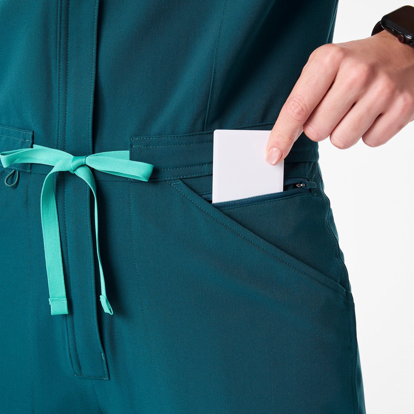 Figs Caribbean Blue Rafaela Cargo ScrubJumpsuit