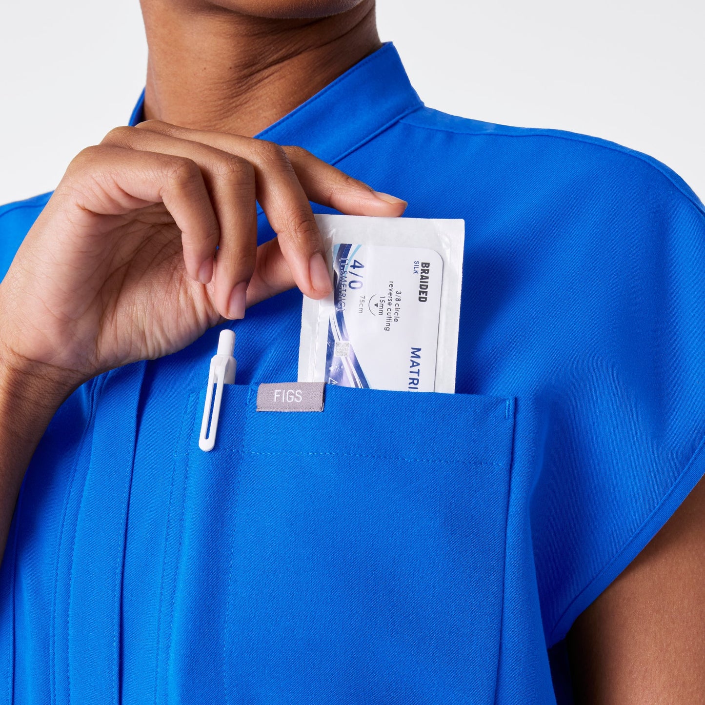 Figs Royal Blue Rafaela Cargo ScrubJumpsuit