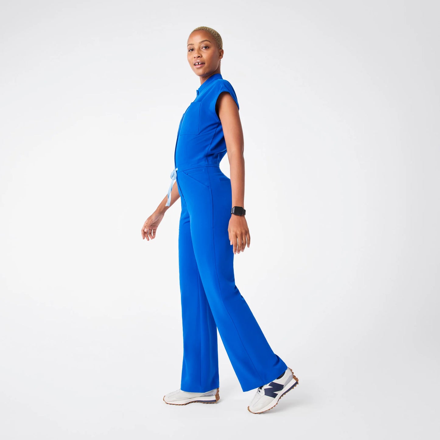 Figs Royal Blue Rafaela Wide Leg - ScrubJumpsuit