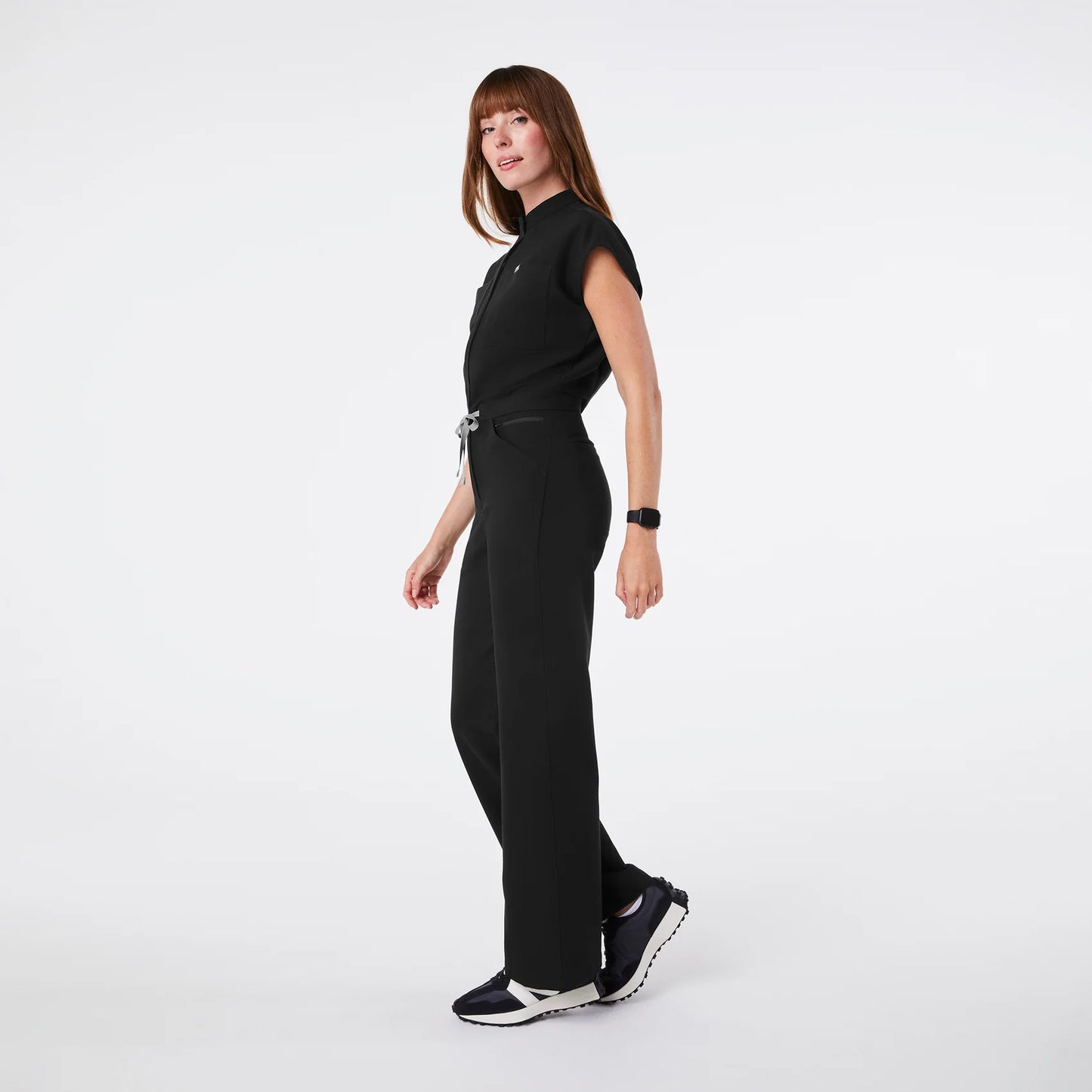 Figs Black Rafaela Wide Leg - ScrubJumpsuit