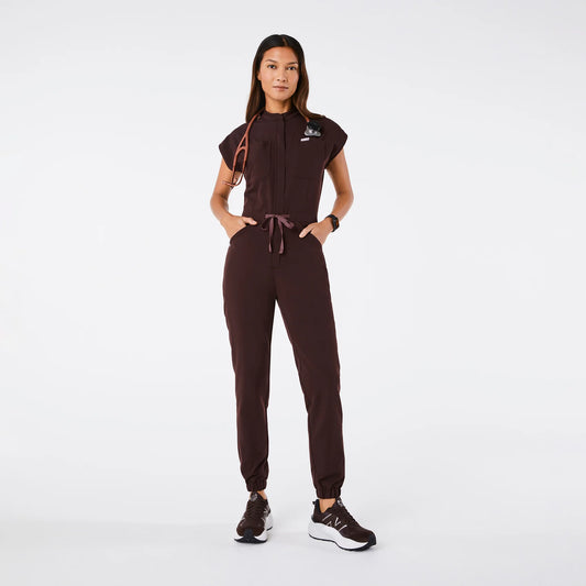 Figs Espresso Rafaela Cargo ScrubJumpsuit