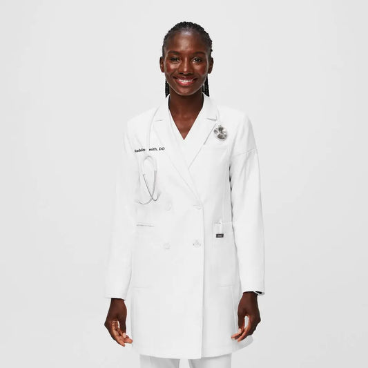 Optic White Double Breasted - Lab Coat
