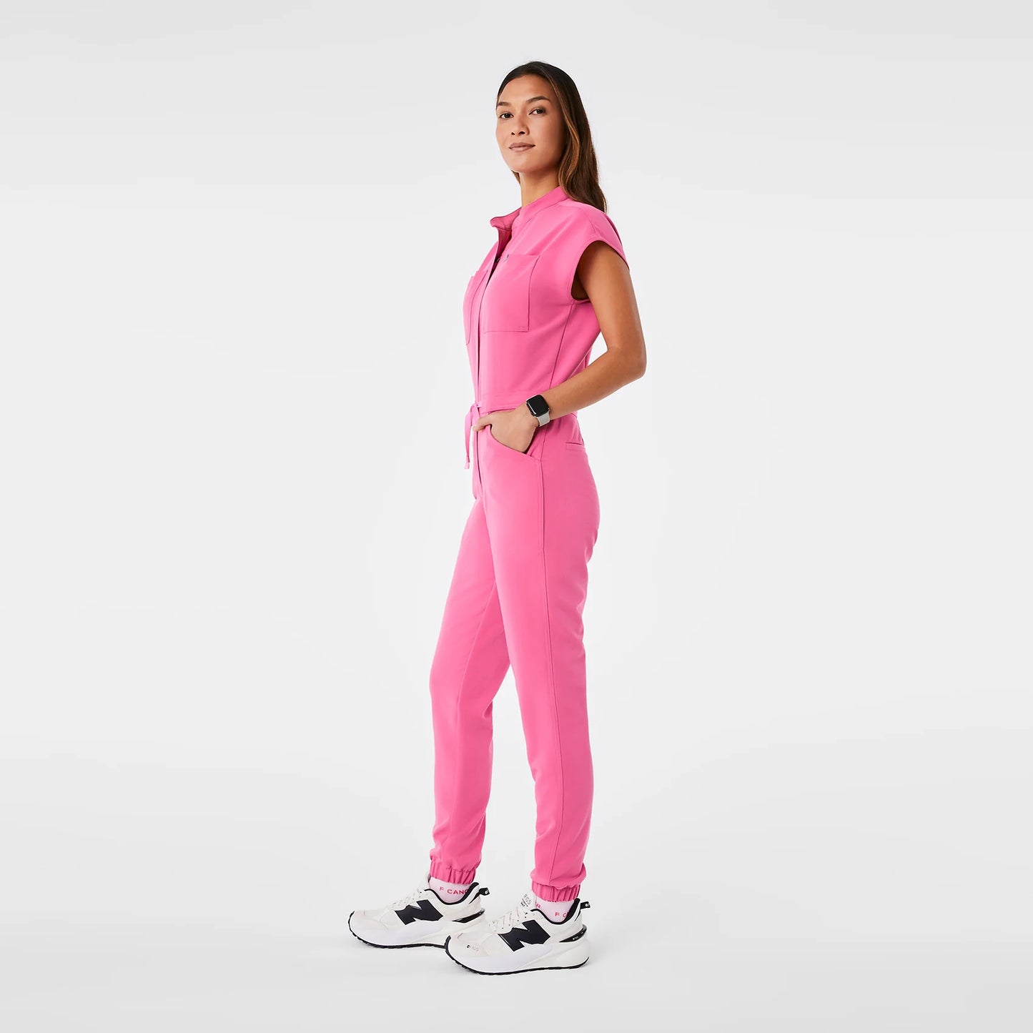 Figs Pink Rafaela Cargo ScrubJumpsuit