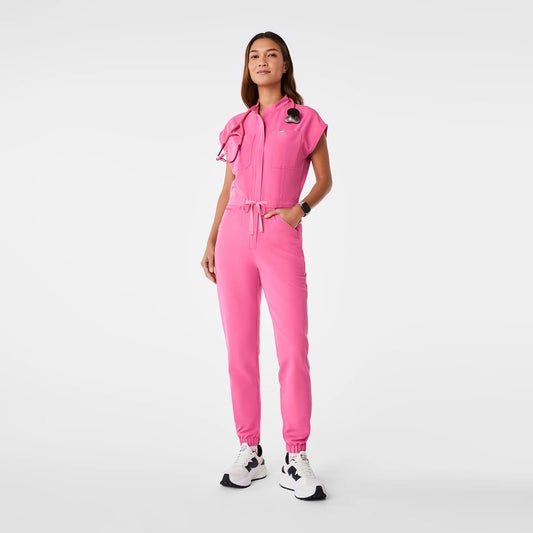 Figs Pink Rafaela Cargo ScrubJumpsuit