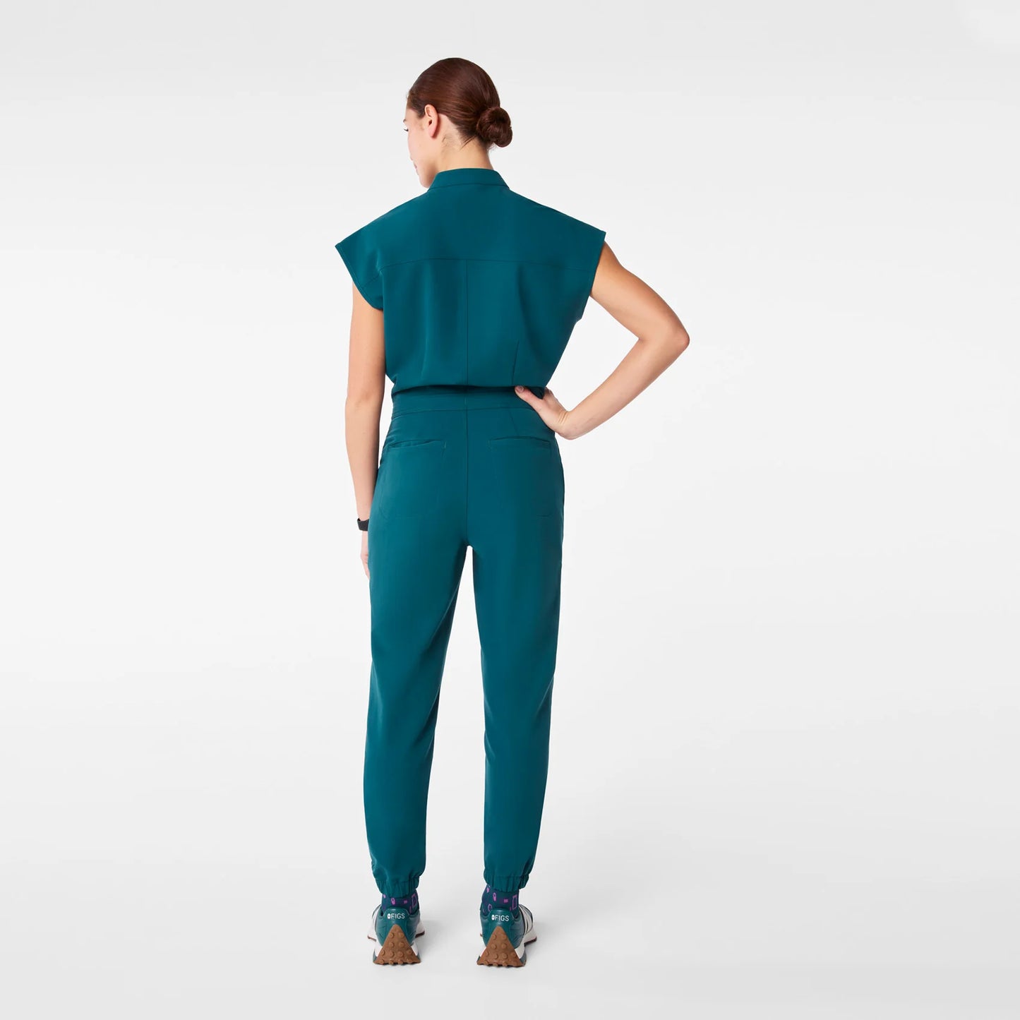 Figs Caribbean Blue Rafaela Cargo ScrubJumpsuit
