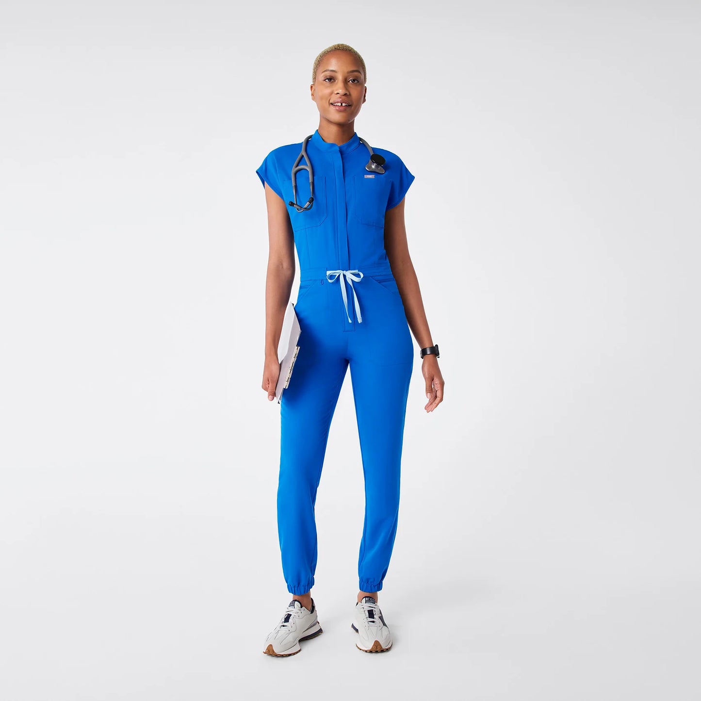 Figs Royal Blue Rafaela Cargo ScrubJumpsuit