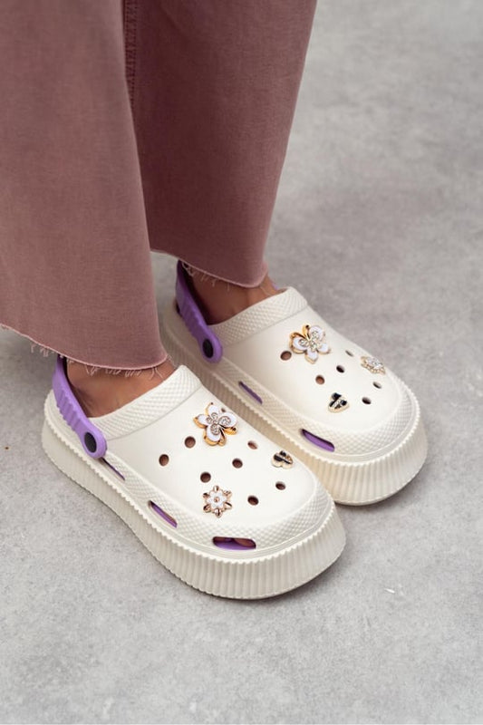 Clogs Vanilla & Purple