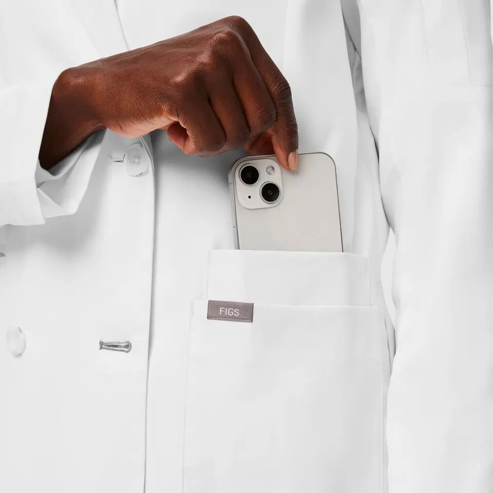 Optic White Double Breasted - Lab Coat
