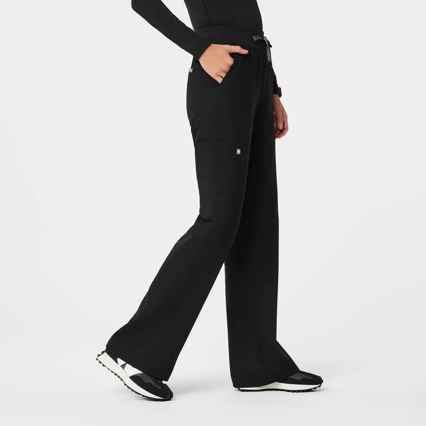 Figs Isabel Wide Leg High Waisted Black