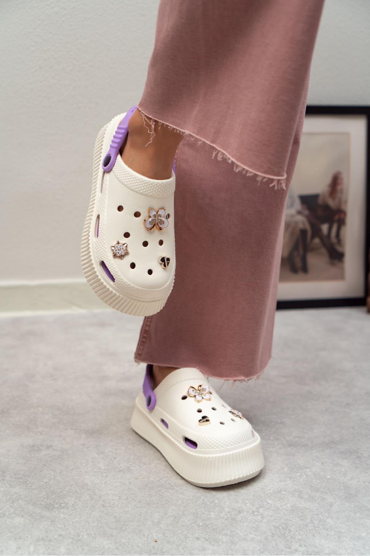 Clogs Vanilla & Purple