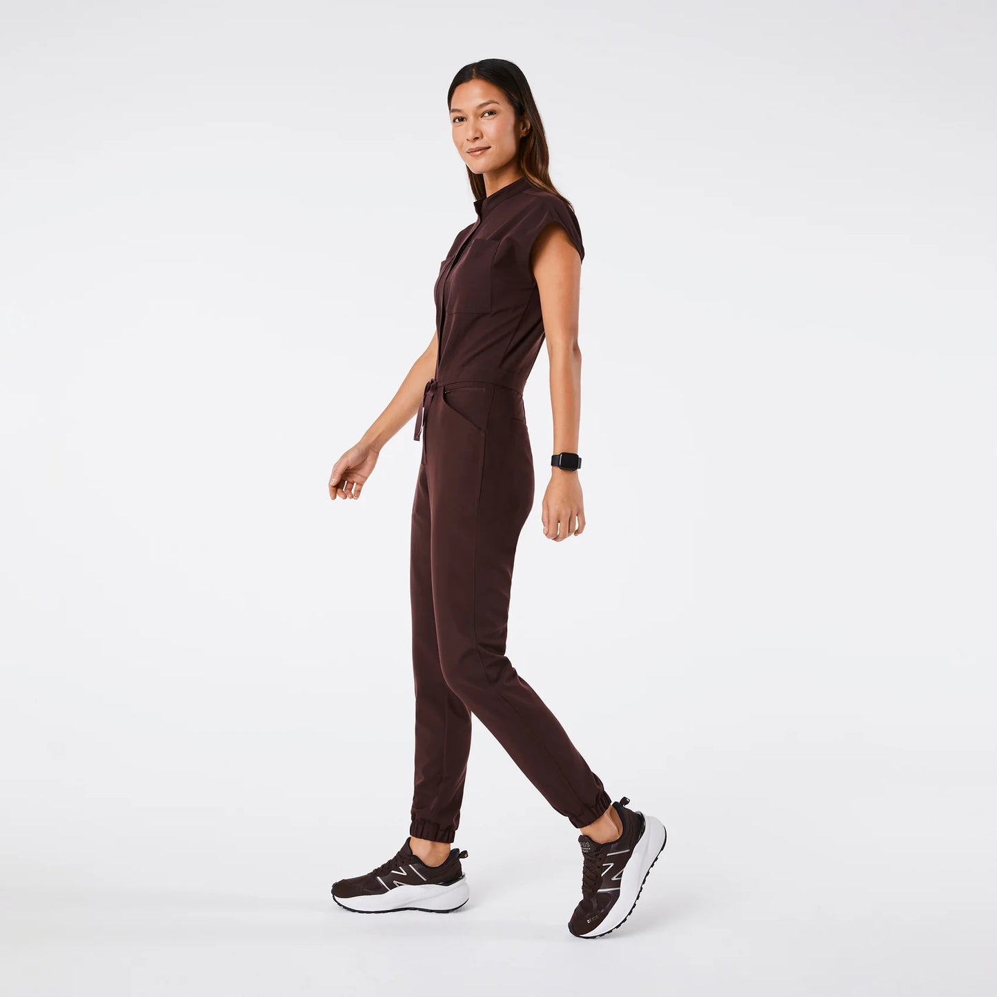 Figs Espresso Rafaela Cargo ScrubJumpsuit