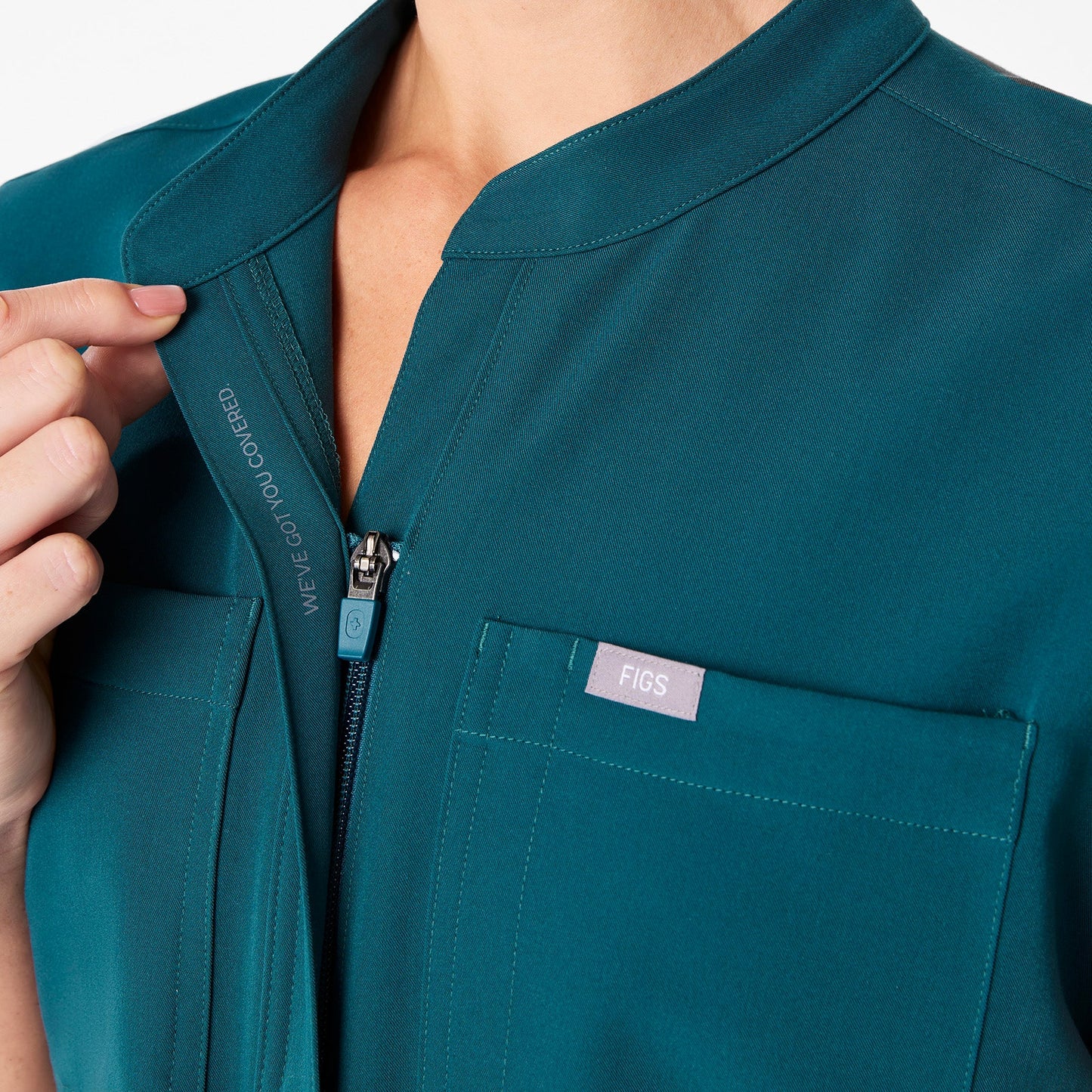 Figs Caribbean Blue Rafaela Cargo ScrubJumpsuit