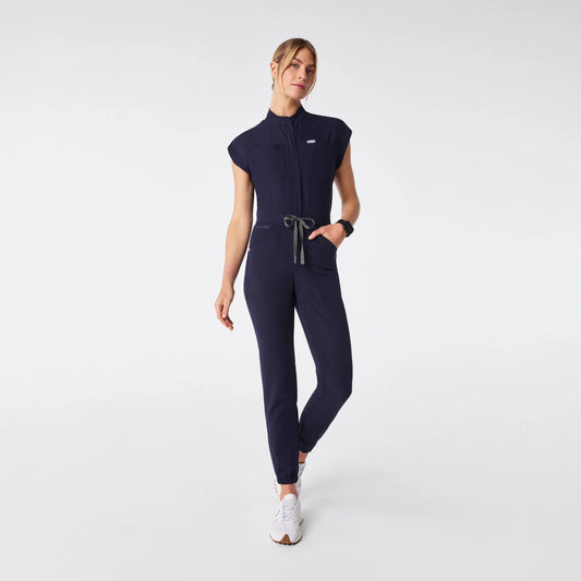 Figs Navy Rafaela Cargo ScrubJumpsuit
