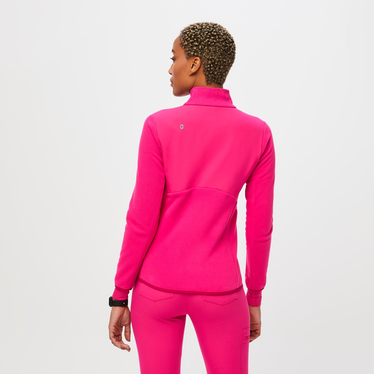Figs Fleece Jacket Shocking Pink