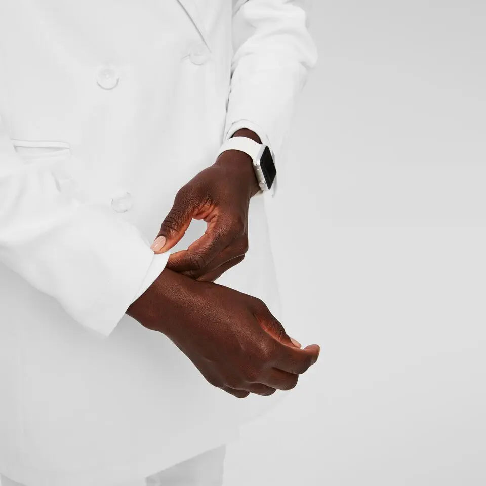 Optic White Double Breasted - Lab Coat