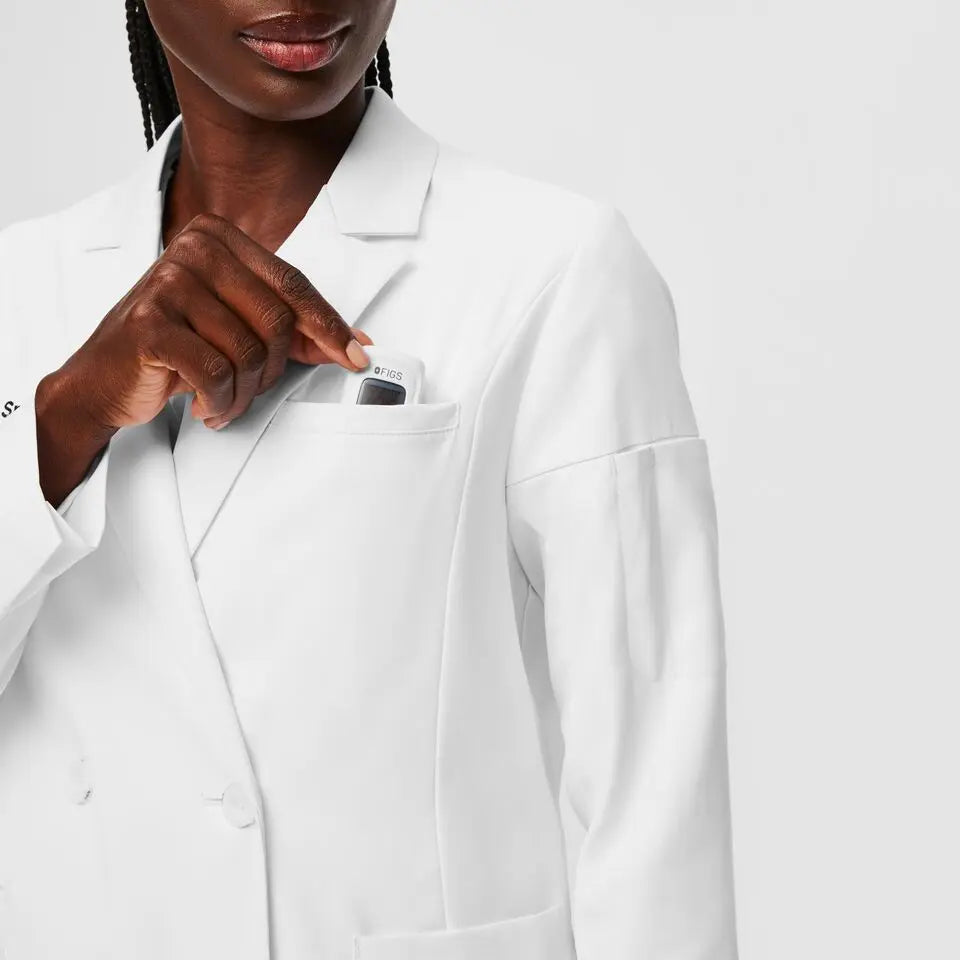 Optic White Double Breasted - Lab Coat