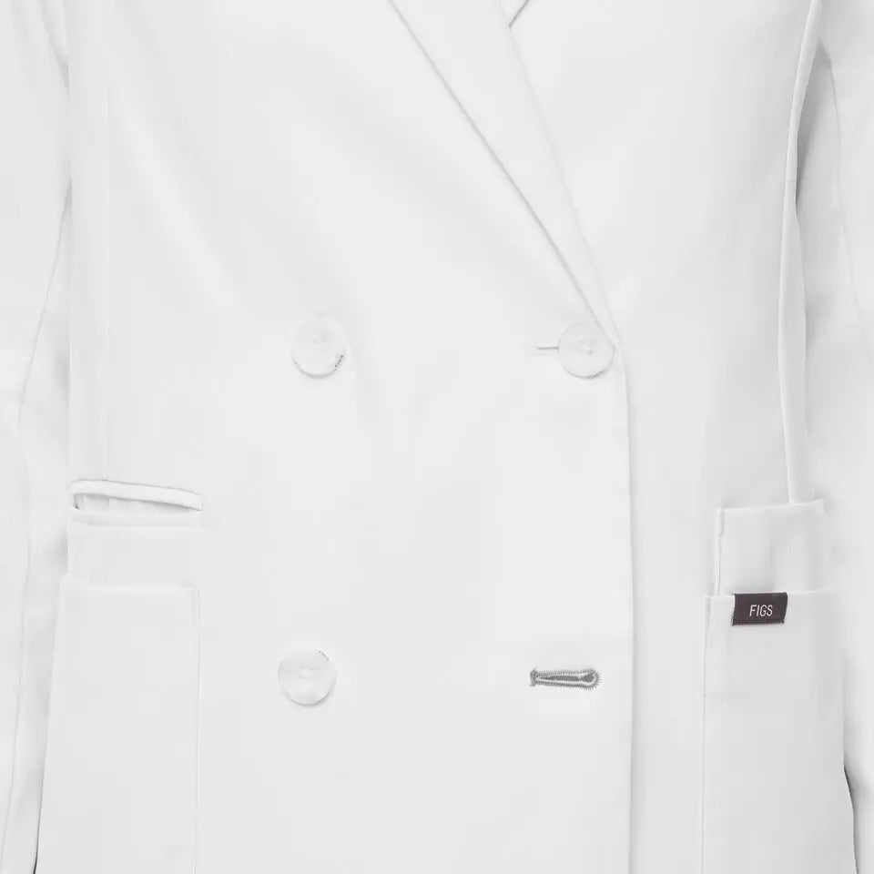Optic White Double Breasted - Lab Coat