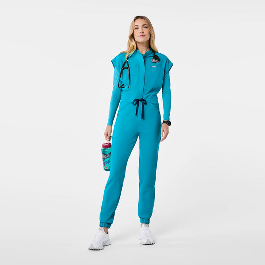 Figs Teal Rafaela Cargo - ScrubJumpsuit