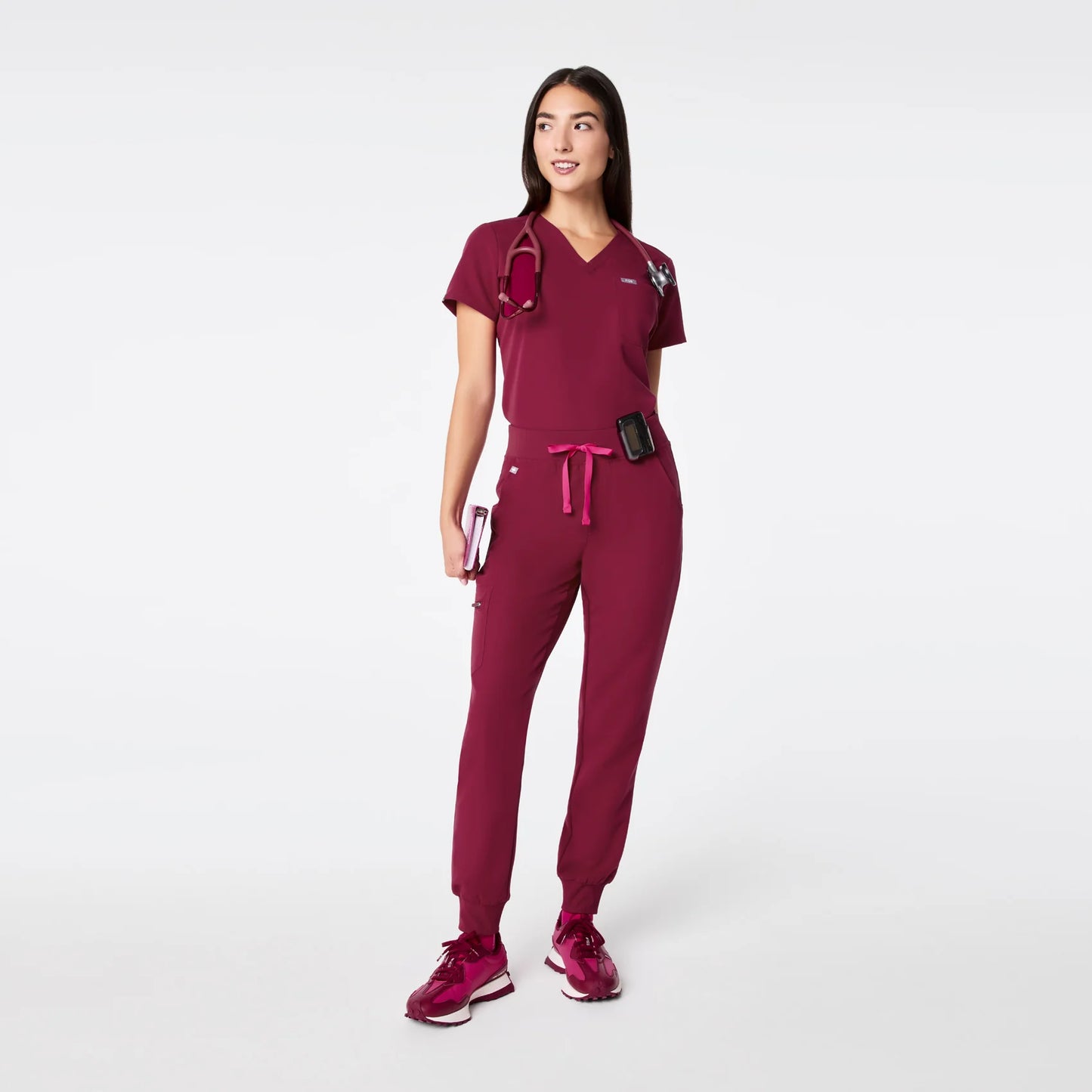 Catarina High Waisted Deep Cranberry