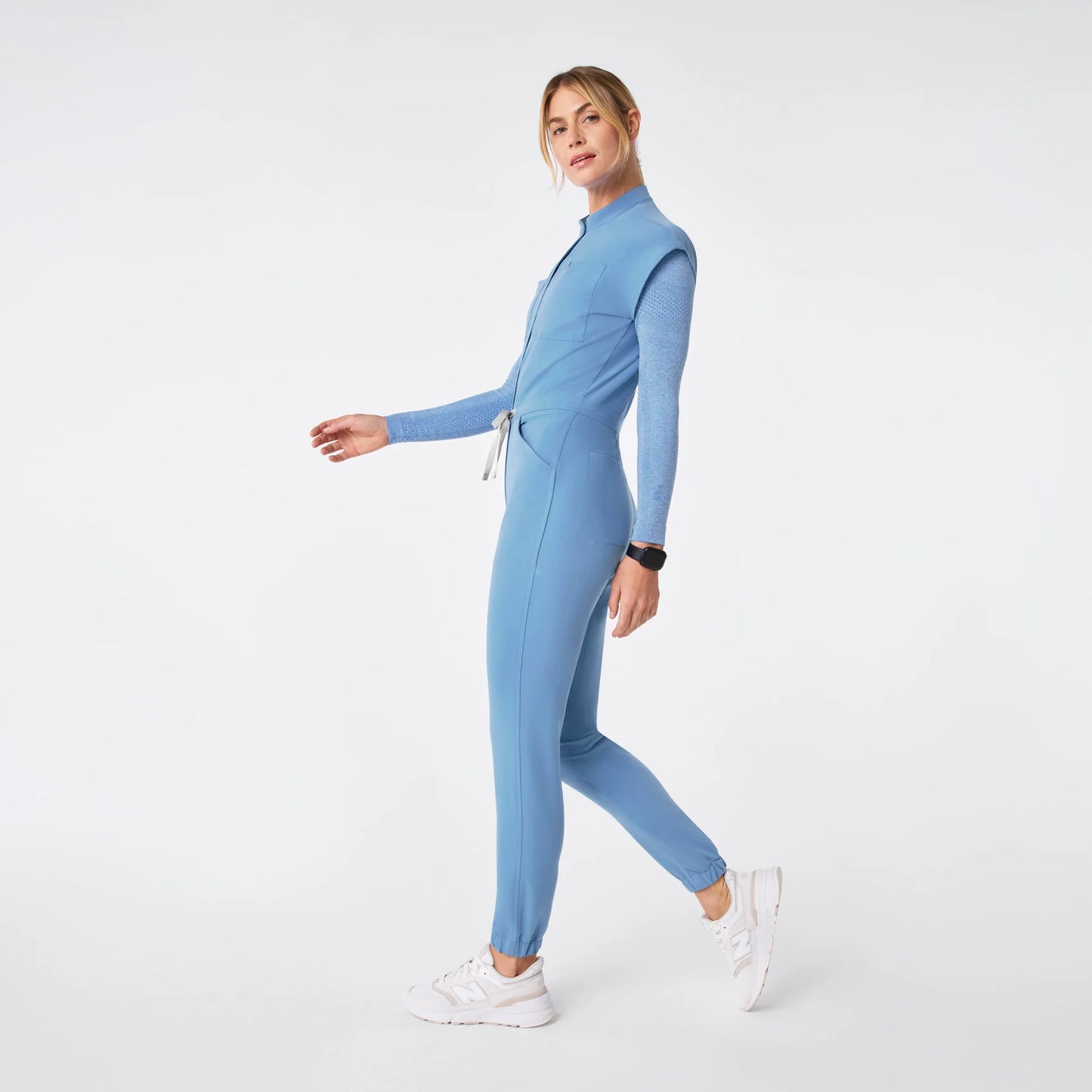 Figs Ceil Blue Rafaela Cargo ScrubJumpsuit