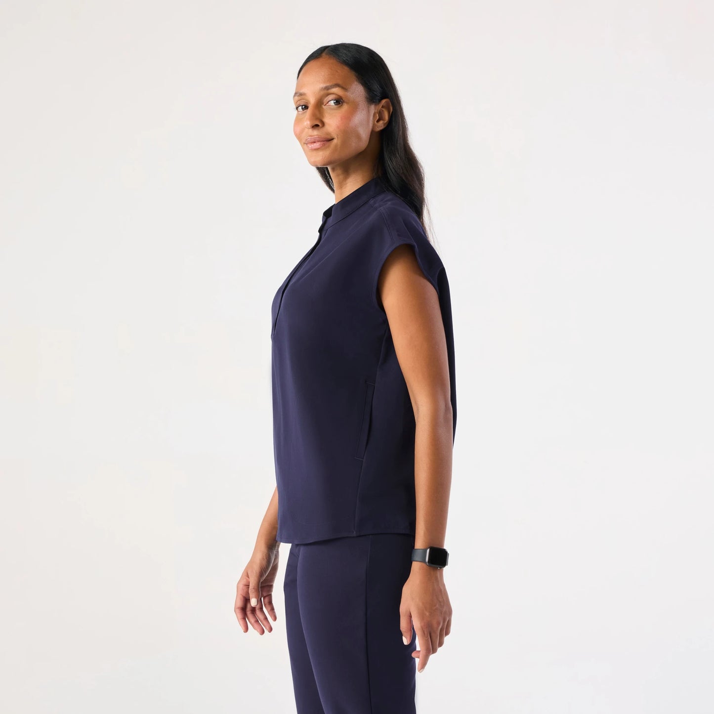 Rafaela Navy Oversized Scrub High Waisted