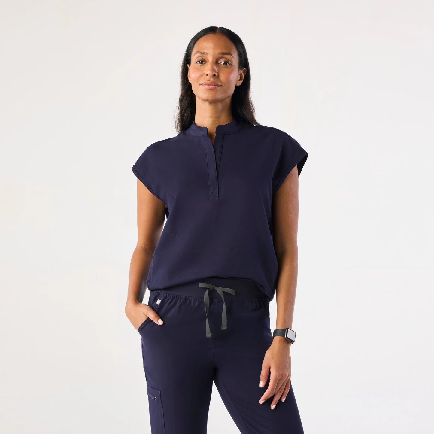 Rafaela Navy Oversized Scrub High Waisted